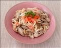 明太子とキノコの焼きうどん！