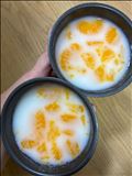 【ひんやり甘いご褒美? 牛乳寒天を作りました??】
