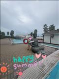 晩夏のプール