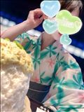 浴衣でかき氷♪